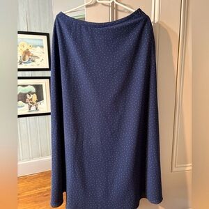 Rena Rowan Navy Polka Dot Maxi Skirt